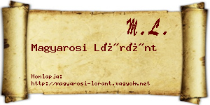 Magyarosi Lóránt névjegykártya